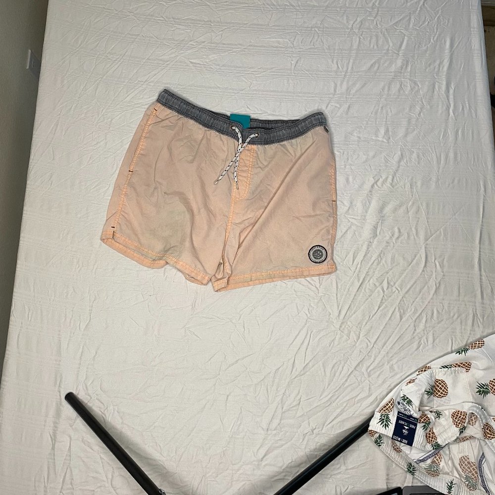 Cedarwood State Men's Light Orange Swim Shorts - Medium